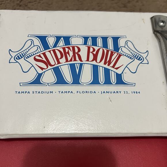 Vintage SUPER BOWL XVIII Tampa Stadium 1984-Cushioned Stadium Seat- Red&White - Picture 2 of 6